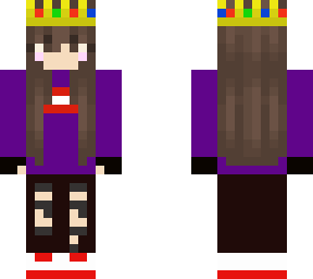 me with purple supreme hoodie on with crown