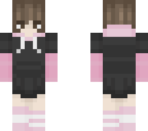 pink and black hoodie