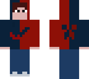 red & blue creeper & nike skin