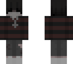 red and black skinnn