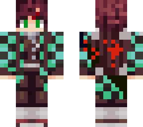 tanjiro with nezuco backpack and sword