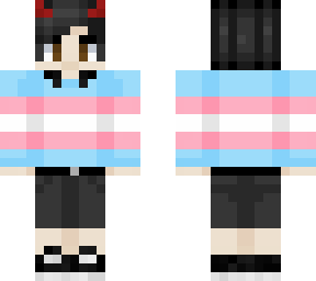 trans boy (black hair & demon horns)
