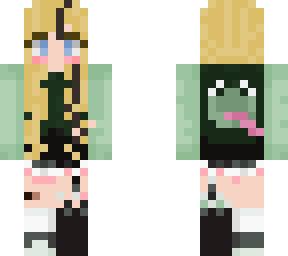 white girl with derpy frog jumper