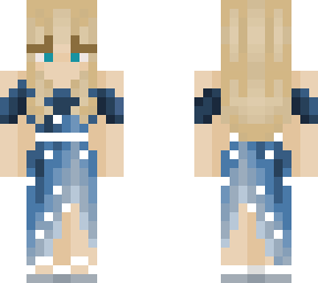 blue dress