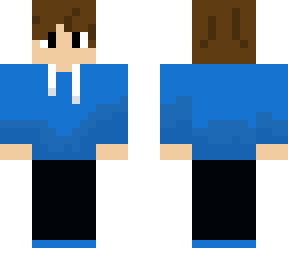 blue hoodie man