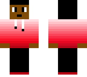 boy with red faded hoodie