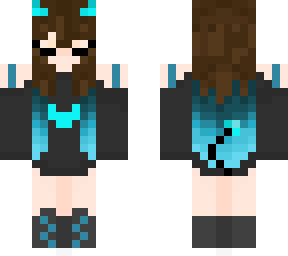 cute blue demon girl