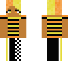 e-girl in orange and yellow