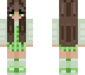 i like her green derss
