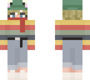 main skin with scarf