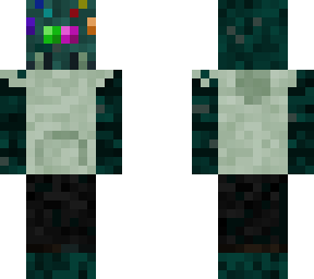 minecraft cave spider with rainbow heterochromia