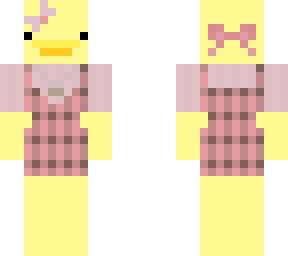 pink plaid duck