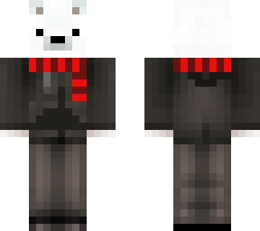 polar bear wearing a scarf