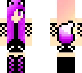 purple and pink wolf girl