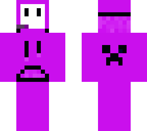 purple fall guys commander with purple cool hoddie and headphones