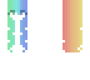 rainbow ombre hair and eyes