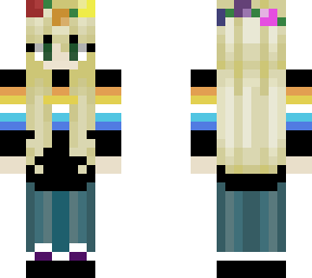 aroace skin w/ lgbtqia+ flower crown