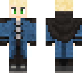 blue trenchcoat