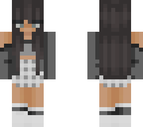 brown haired girl with cute outfit
