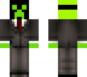 cool mask on creeper in tuxedo (lime version)