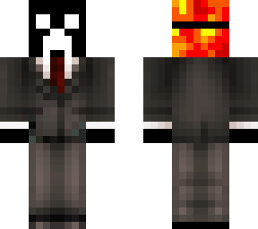 cool mask on creeper in tuxedo
