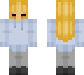 dirty blonde -blue hoodie girl