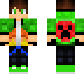 green cute boy