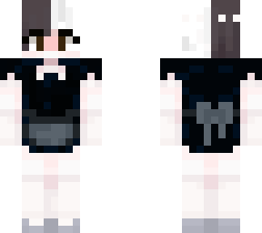 maid outfit split dyed hair