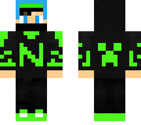 n letter with blue eyes | Minecraft Skin