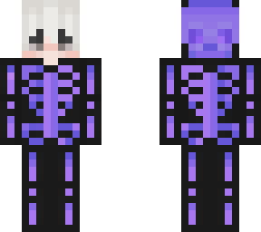purple skeleton boy