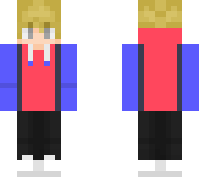 red and blue blonde