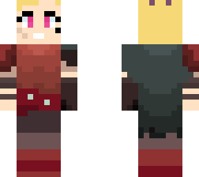 sasha waybright - red armor - pink eyes