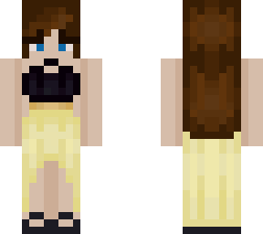 yellow & black dress