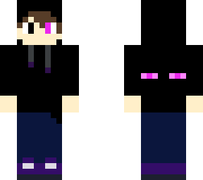 boy in enderman hoodie