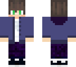 bredskit in a gap purple coat thingy