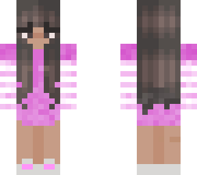 brown hair brown eyes pink clothes