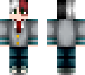 evil todoroki in a school uniform