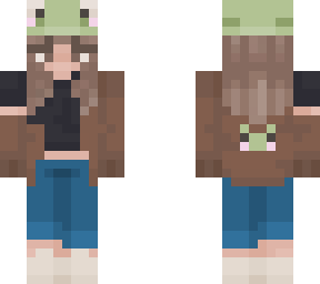 frog girl with short hair