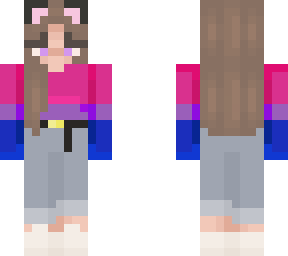 girl with bi shirt and cat ears