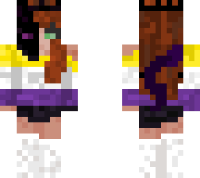 non-binary flag long hoodie on ender person