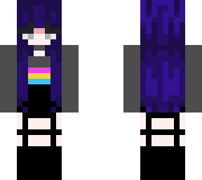 pan girl with blue/purple hair