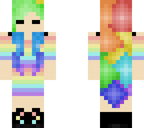 pastel rainbow pride skin