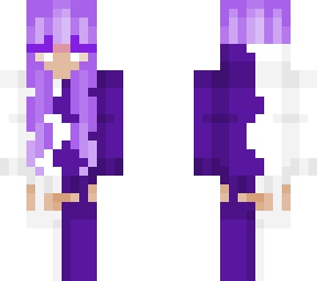 purple and white hoodie girl