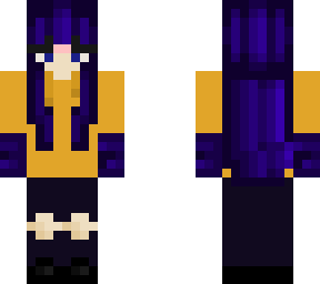 ~ blue hair and yellow hoodie girl ~