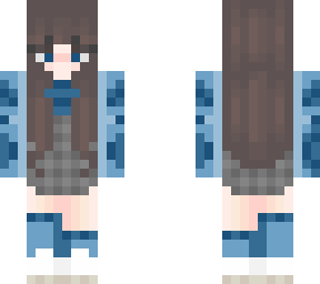 blue school girl