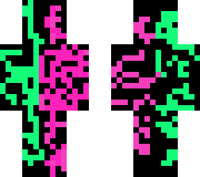 cyan and red