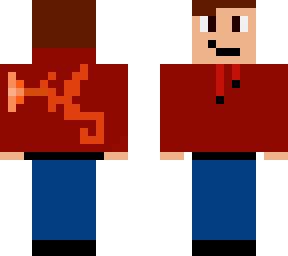 man with red hoodie and with dragon behind