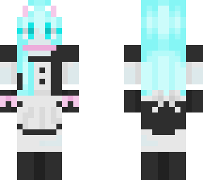 my main in a cat maid dress