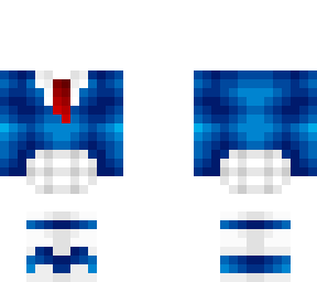 ob - blue school girl outfit w/ white skirt