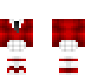 ob - red school girl outfit w/ white skirt